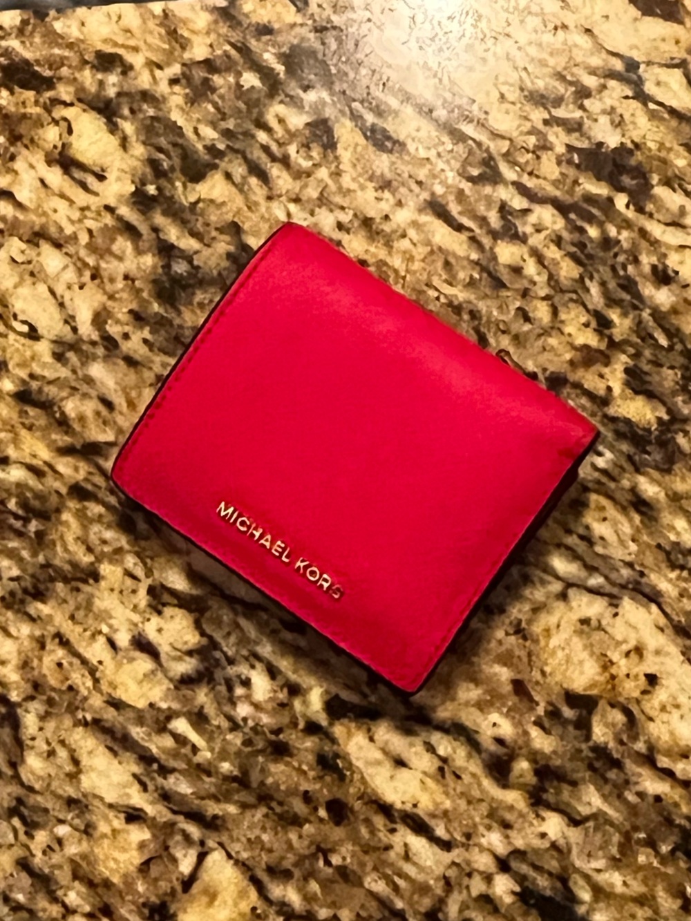 Michael Kors Hot Pink Leather Compact Wallet